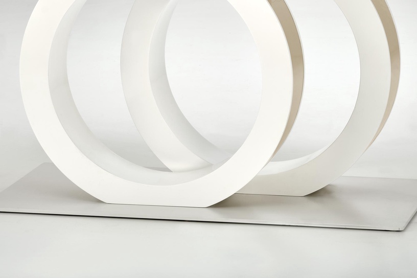 Laud pikendatav Galardo, kuldne/valge, 160 - 200 cm x 90 cm x 76 cm