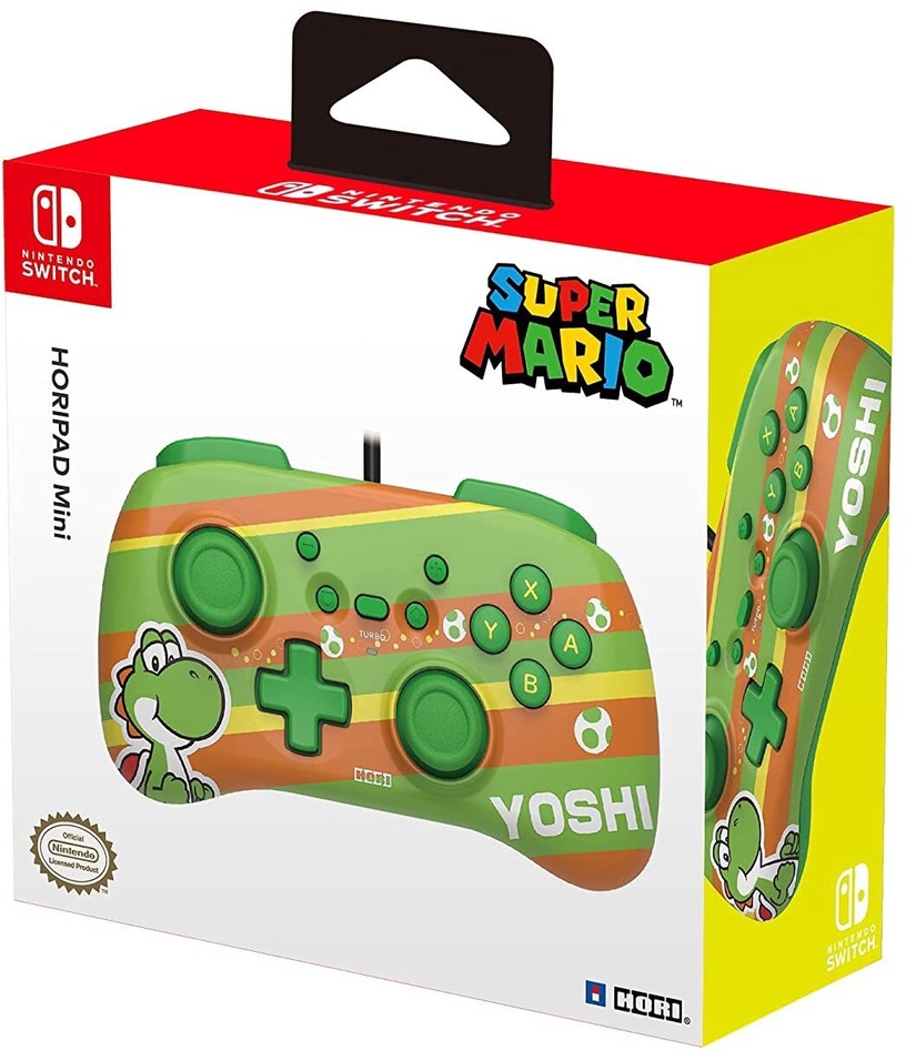 Игровой контроллер Hori Horipad Mini Yoshi, зеленый/oранжевый