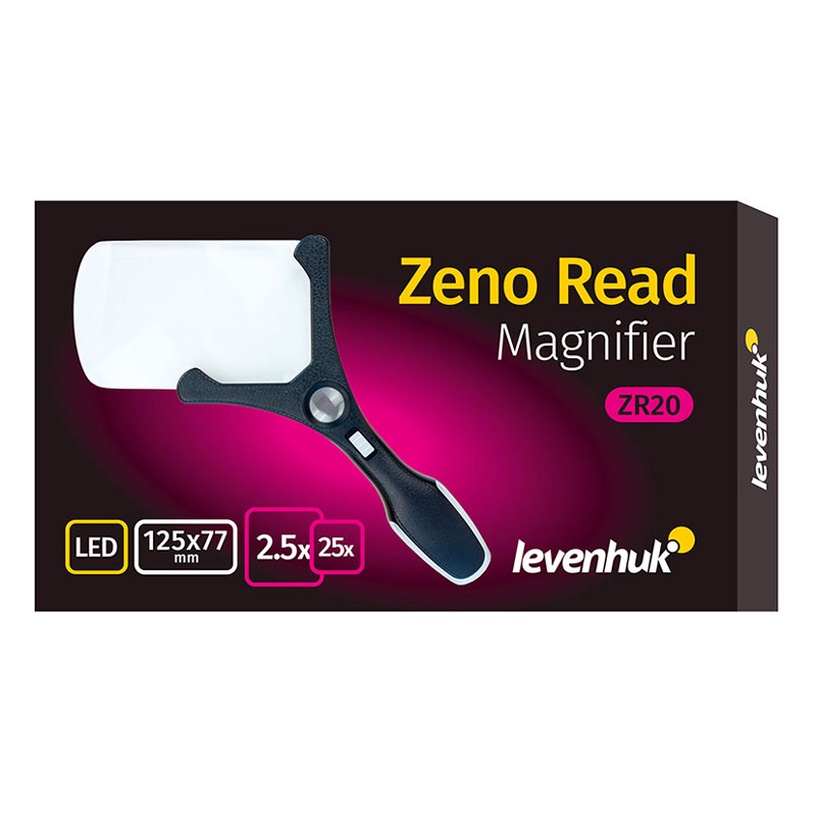 Palielināmais stikls Levenhuk Zeno Read ZR20, melna