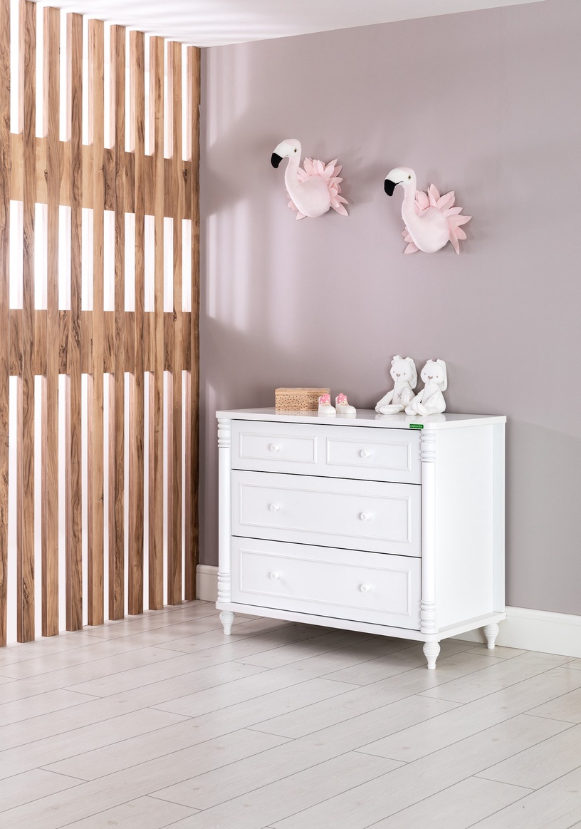 Комод Kalune Design Nil 1926, белый, 96 см x 34 см x 79 см