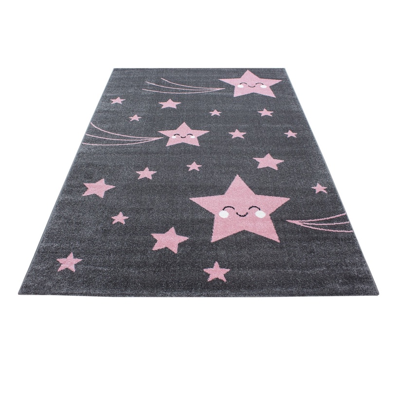 Vaip sise Kids Stars 1402000610, hall/roosa, 200 cm x 140 cm