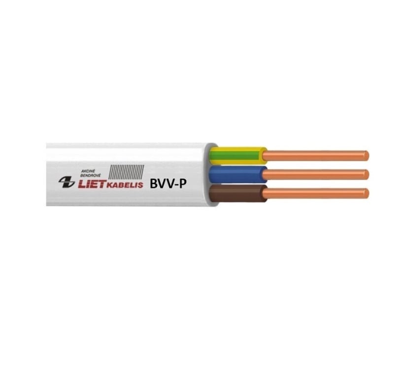 Kaabel Lietkabelis BVV-P, Eca, 500 V, 2 x 1.5 mm², 200 m