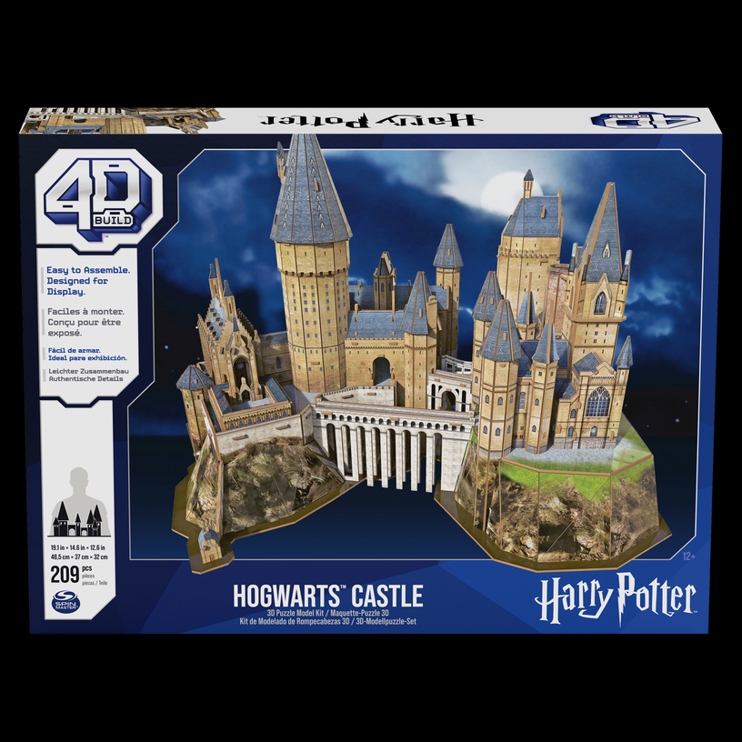4D пазл Spin Master Harry Potter Hogwarts Castle, 32 см, многоцветный, 209 шт.