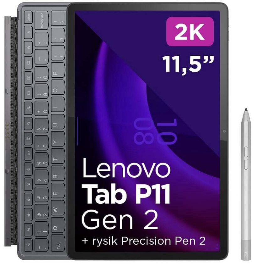 Планшетный компьютер Lenovo Tab P11 2nd Gen ZABF0315PL, 11.5″, 6GB/128GB, серый