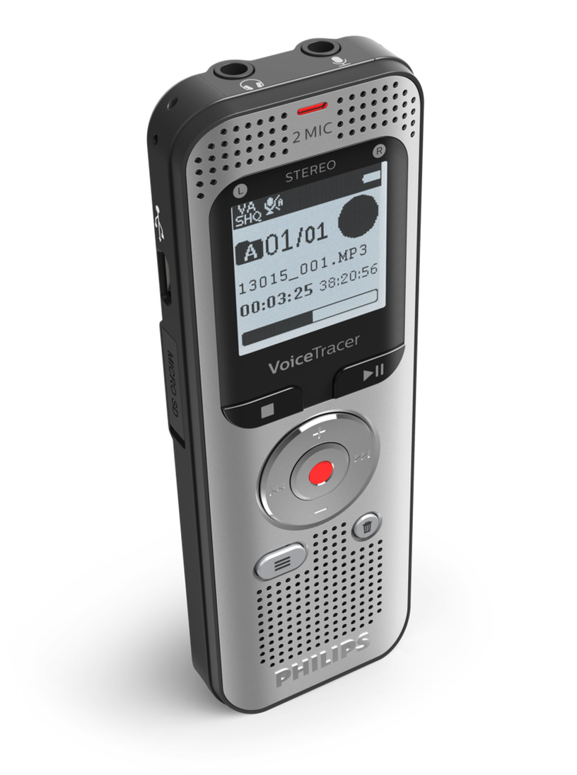 Diktofons Philips DVT2050, sudraba, 8 GB