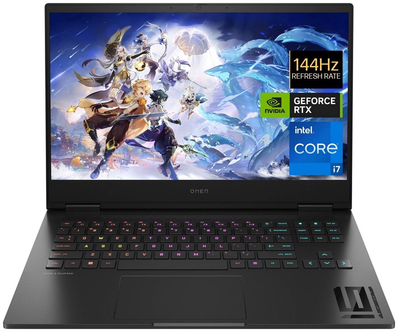 Sülearvuti HP Omen 16 wd0004nw, Intel® Core™ i7-13620H, 16 GB, 512 GB, 16 ", NVIDIA GeForce RTX 4060, must, en