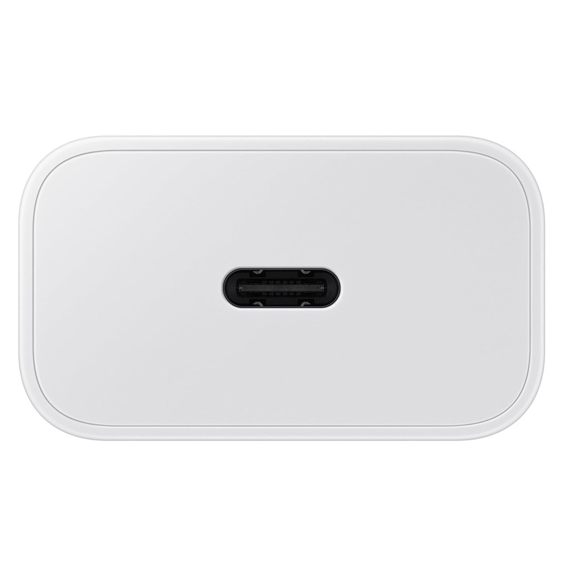 Telefona lādētājs Samsung EP-T2510NWEGEU, 1 x USB Type C, balta, 25 W