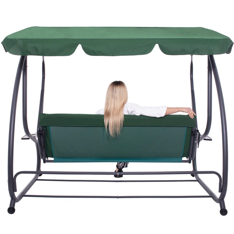 Diivan-kiik Springos GS0028, tumeroheline, 210 cm x 126 cm x 200 cm