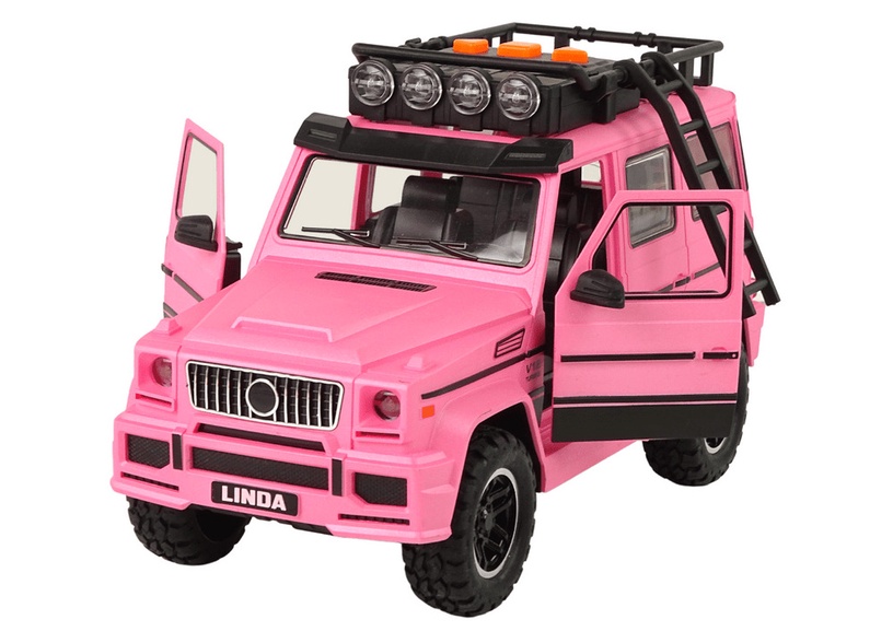 Rotaļu visurgājējs Lean Toys Off-Road Vehicle V12 Turbine 15498, rozā