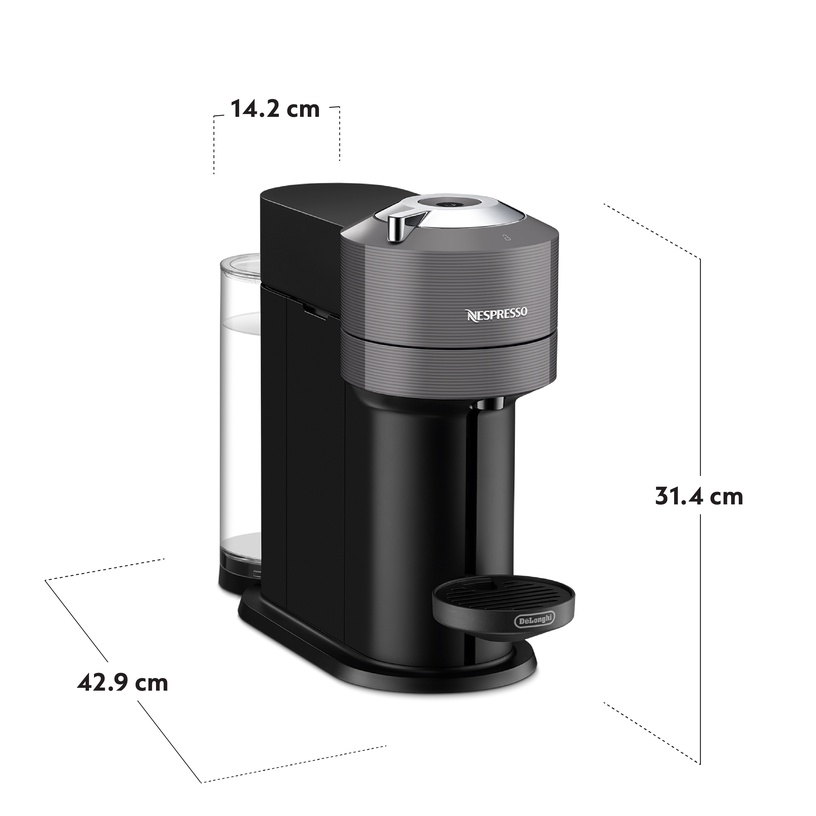 Kapsulas kafijas automāts Nespresso Vertuo Next Dark Grey, pelēka