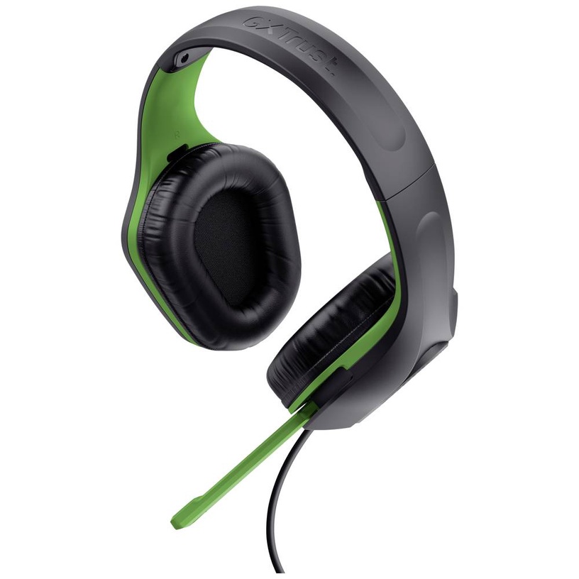 Проводные наушники Trust GTX 415 Zirox, черный/зеленый
