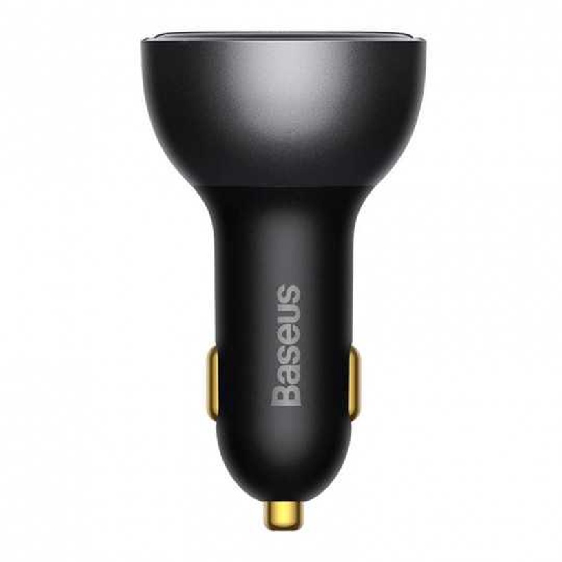 Auto telefona lādētājs Baseus Supreme, USB Type C/USB, melna, 140 W