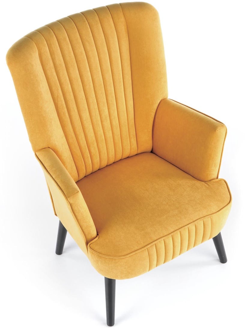 Tugitool Delgado Mustard, 75 cm x 70 cm x 100 cm (defekti/puudusega kaup)