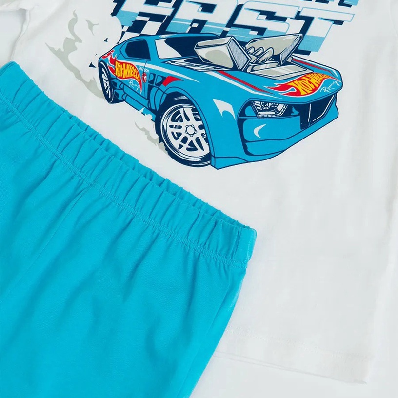 Пижамы, классическая, для мальчиков Cool Club Hot Wheels LUB2810698-00, синий/белый, 134 см