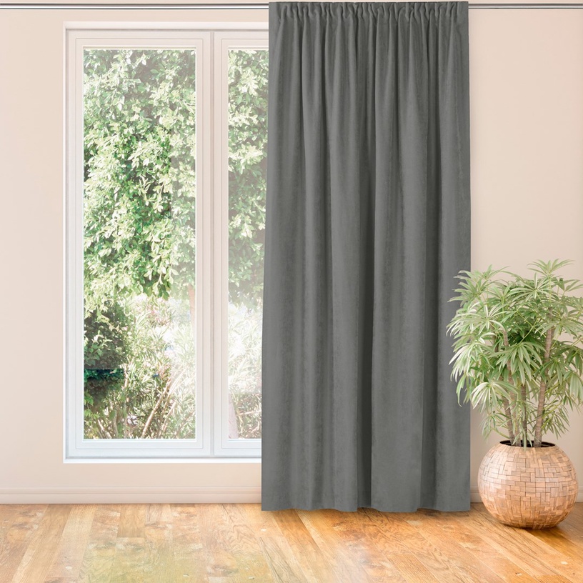 Nakts aizkari Homede Milana, pelēka, 220 cm x 245 cm