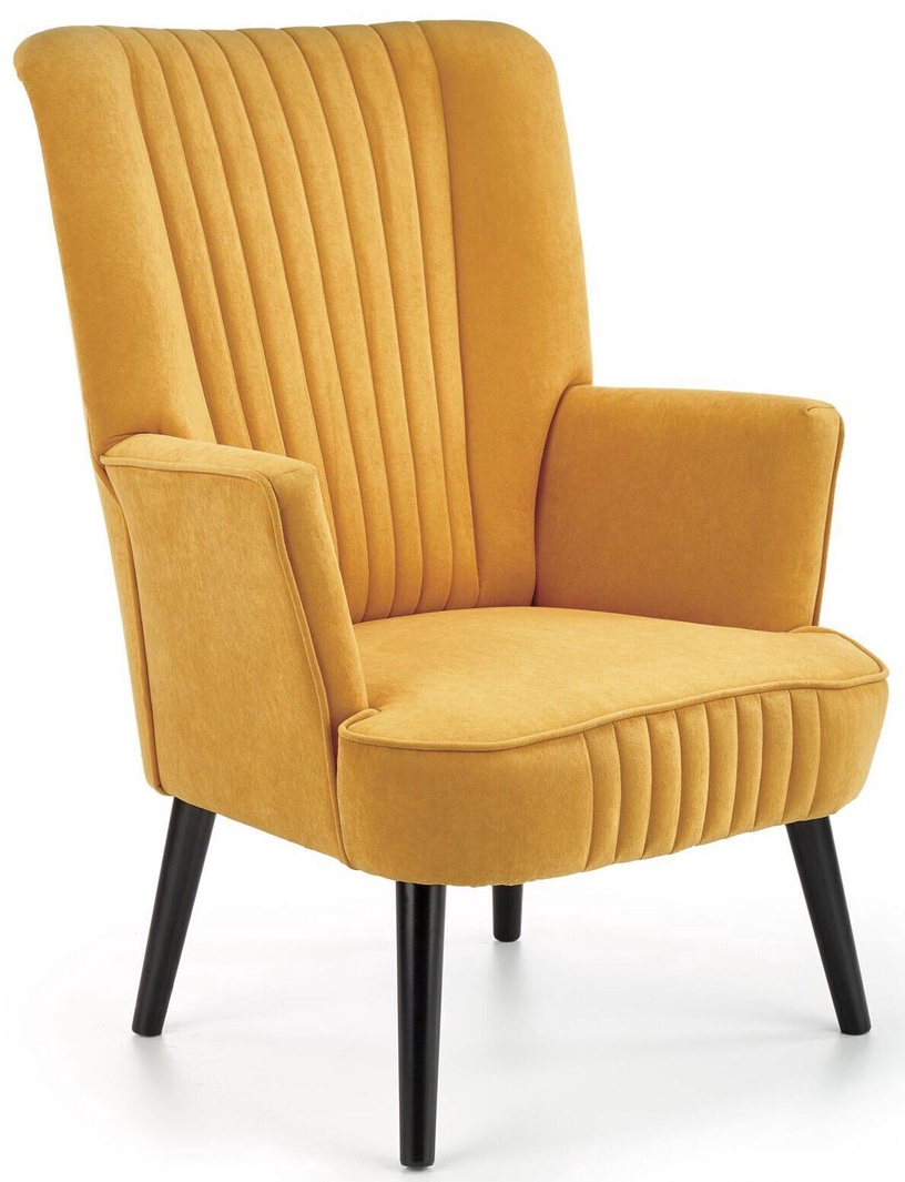 Tugitool Delgado Mustard, 75 cm x 70 cm x 100 cm (defekti/puudusega kaup)