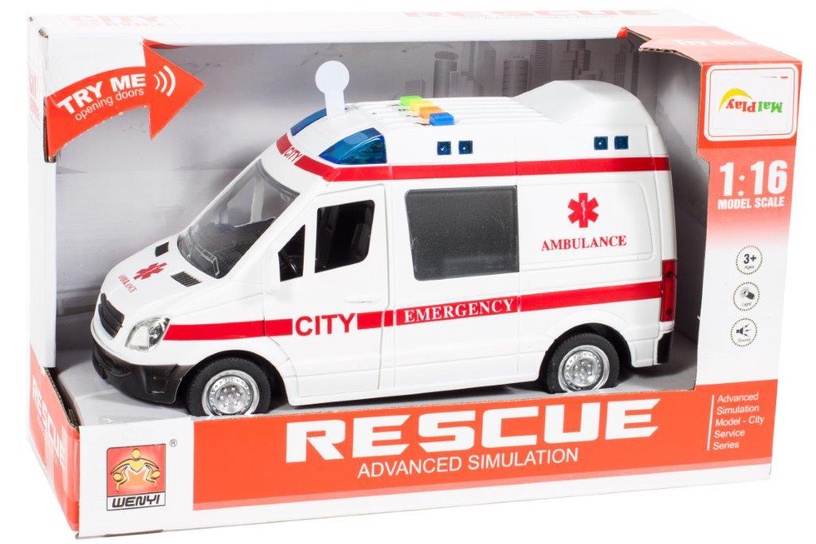 Bērnu rotaļu mašīnīte Wenyi Advance Simulation Rescue 5408, balta