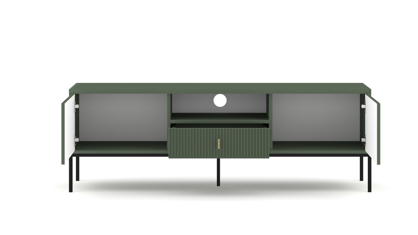 TV-kapp Maggiore MA01, must/roheline, 39 cm x 154.5 cm x 52.4 cm