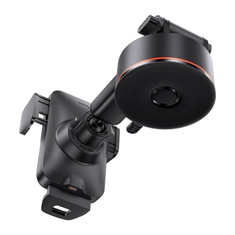 Auto telefona lādētājs Baseus Wisdom CGZX000101, USB Type-C, melna, 15 W