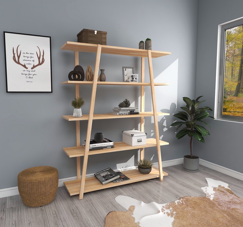 Põrandariiul Kalune Design Soft Natural, puidu, 115 cm x 30 cm x 145 cm