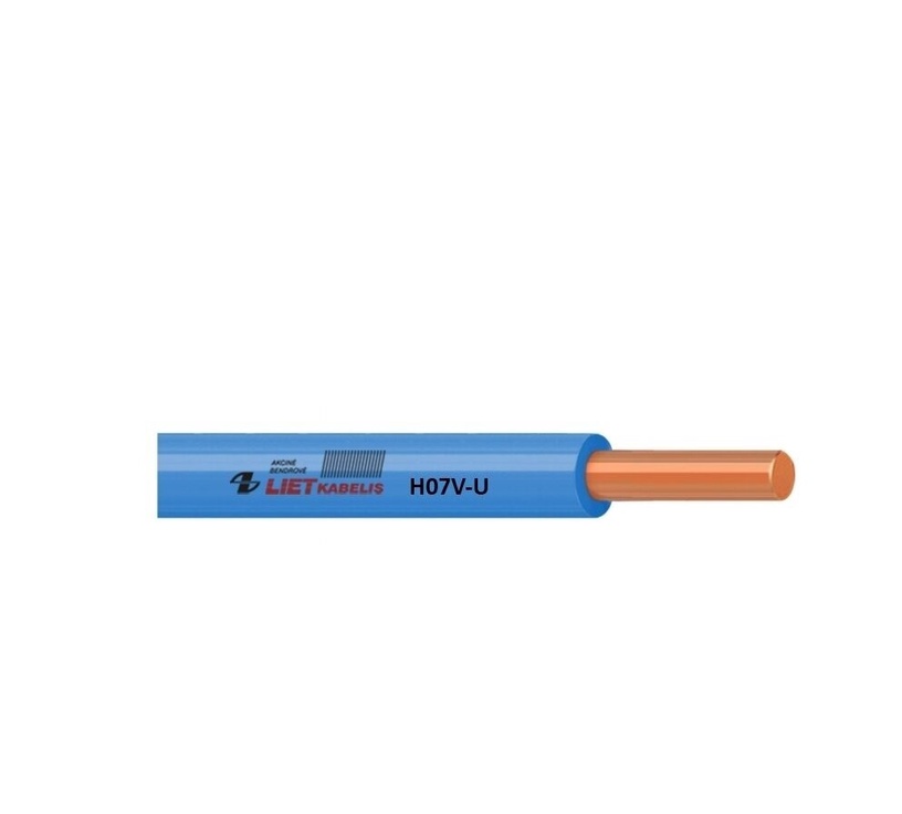 Провод Lietkabelis H07V-U, Eca, 750 В, 1 x 6 мм², 100 м, овальный