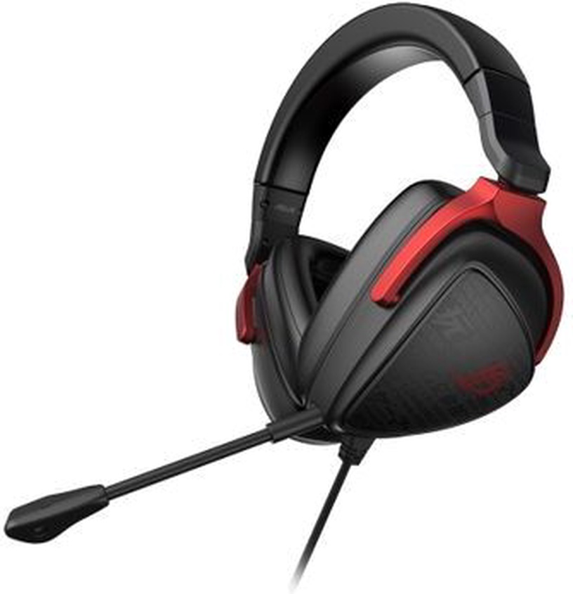Проводная игровая гарнитура Asus Delta S Core, черный/красный