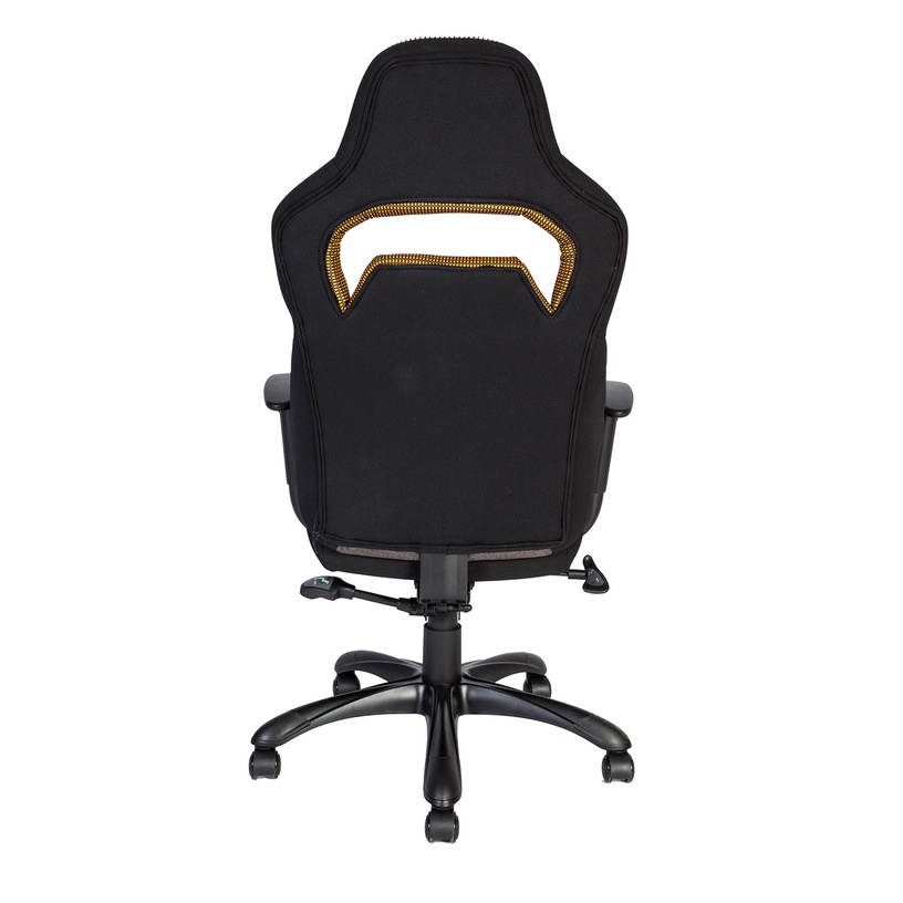 Kontoritool Comfort, 47 - 57 x 53 x 120 - 130 cm, must/oranž/hall