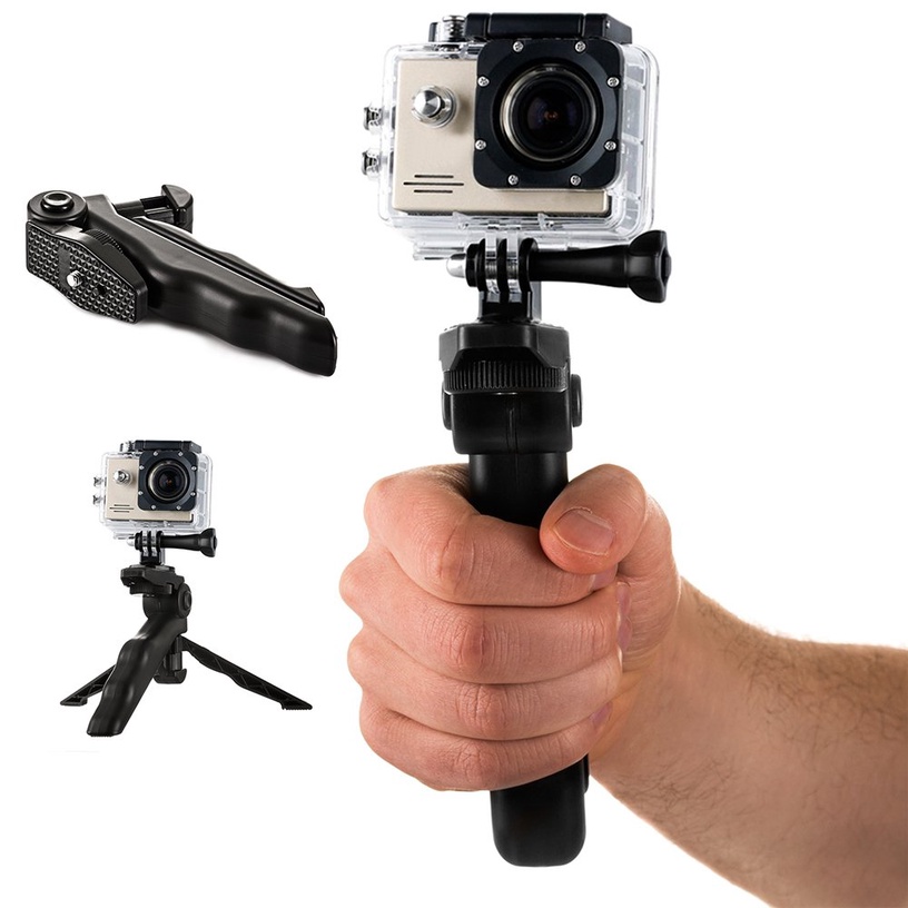 Стойка Hurtel Mount with a mini tripod for action cameras, черный