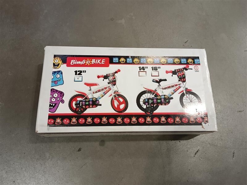Велосипед Bimbo Bike, детские, белый/красный, 12″ (поврежденная упаковка)