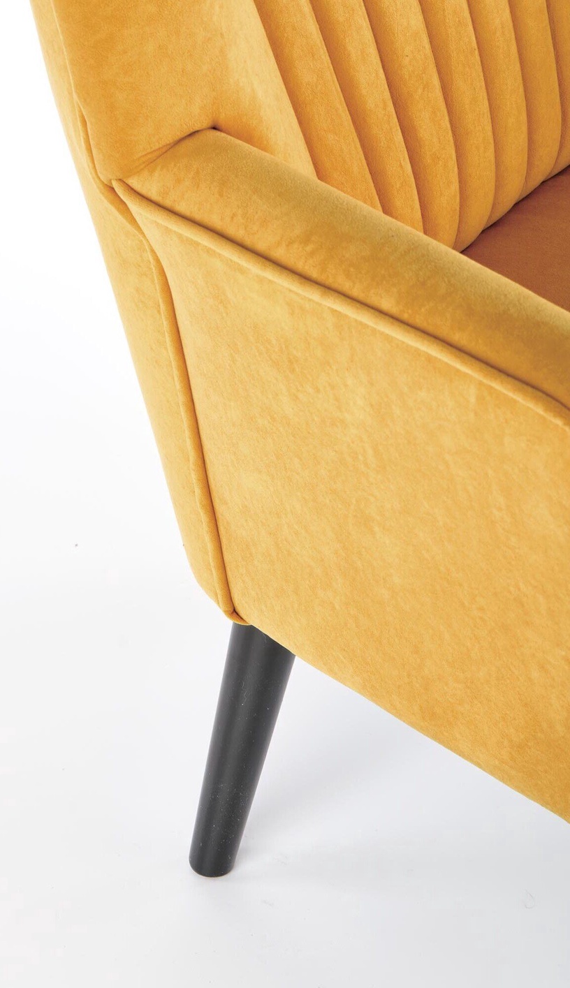 Tugitool Delgado Mustard, 75 cm x 70 cm x 100 cm (defekti/puudusega kaup)