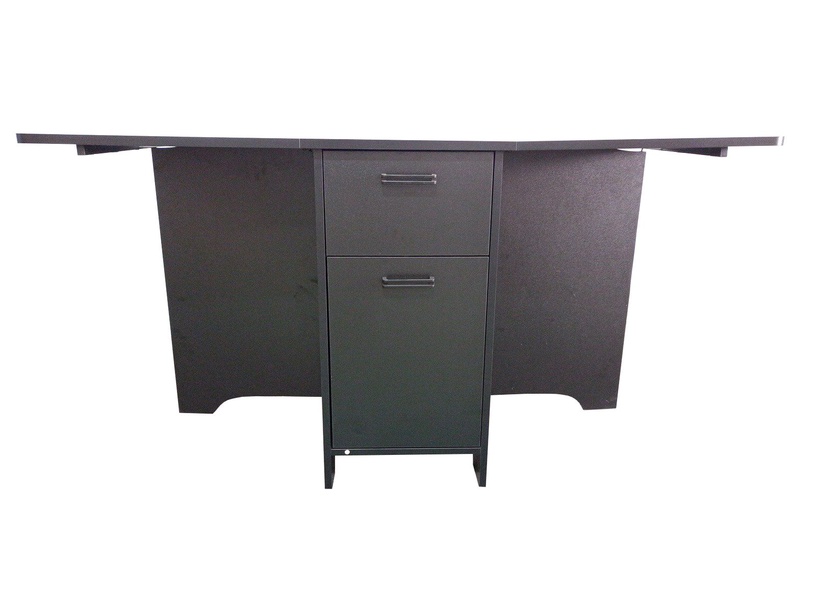 Galds izvelkams Domoletti, melna, 40 - 160 cm x 80 cm x 75 cm