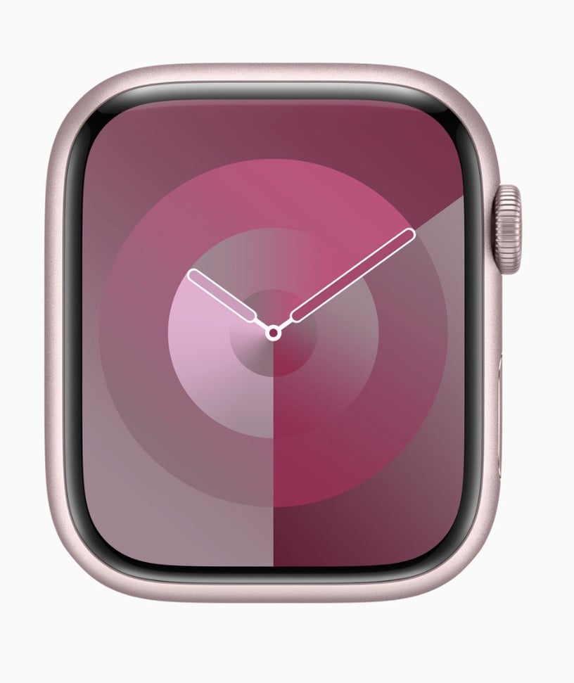 Viedais pulkstenis Apple Watch Series 9 GPS + Cellular 45mm Pink Aluminium Light Pink Sport Band M/L, rozā
