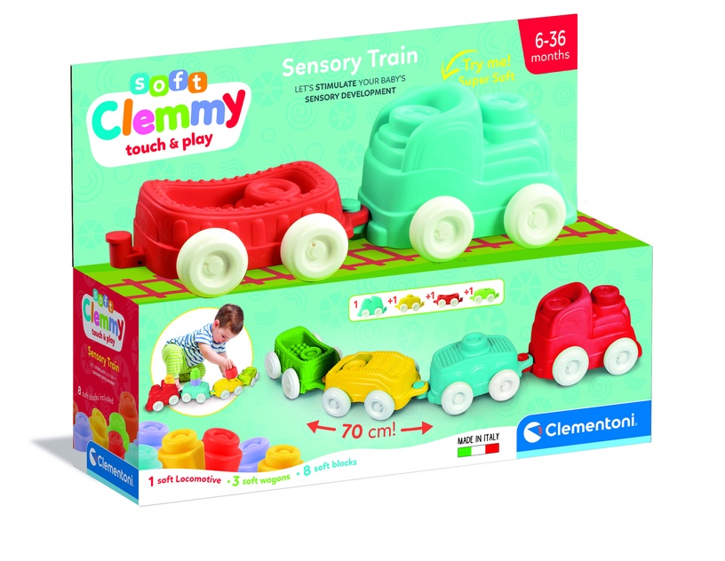 Игрушечный поезд Clementoni Baby Clemmy, 12 шт.