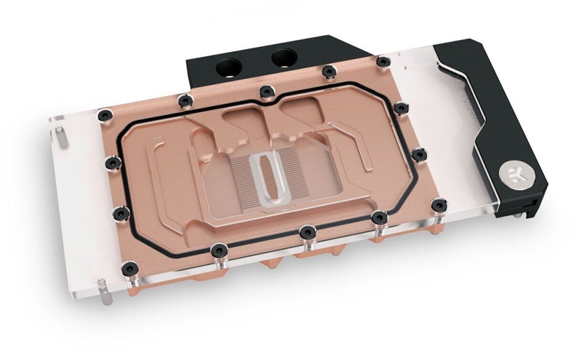 Ūdens bloks EK Water Blocks EK-Quantum Vector RE RTX 3080/3090 - Copper + Plexi, 22 cm, melna