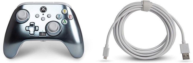 Игровой контроллер PowerA Enhanced Metallic Ice Wired Controller for Nintendo Switch, серебристый