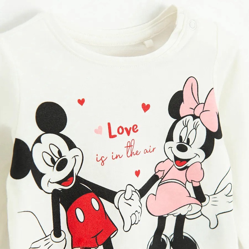 Krekls ar garām piedurknēm, klasisks, meitenēm Cool Club Minnie Mouse LCG2800417, krēmkrāsa, 62 cm