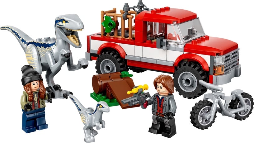Konstruktor LEGO Jurassic World Blue ja Velociraptor Beta kinnipüüdmine 76946