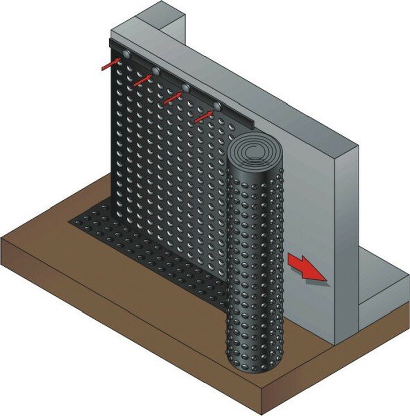 Ģeomembrāna StarkeDach Drain Confol Beta 500, neausts, 20 x 2 m, 500 g/m²