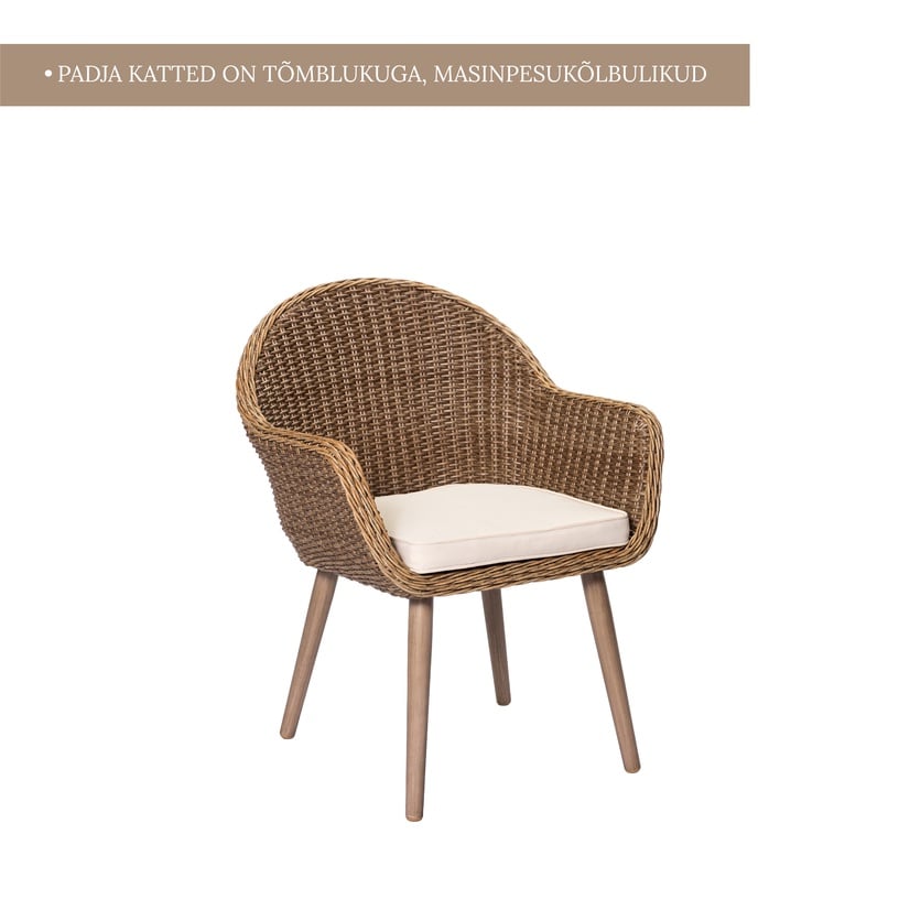 Välimööbli komplekt Masterjero Viena, liiva, 4 istekohta