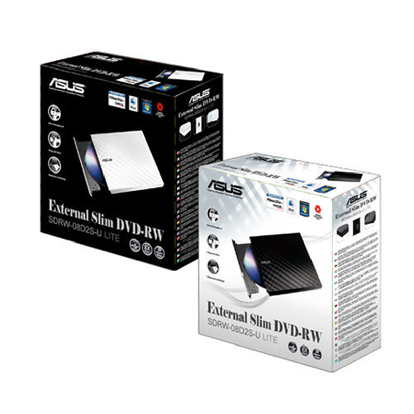 Ārējais optiskais diskdzinis Asus LITE/BLK/G/AS, 280 g, melna