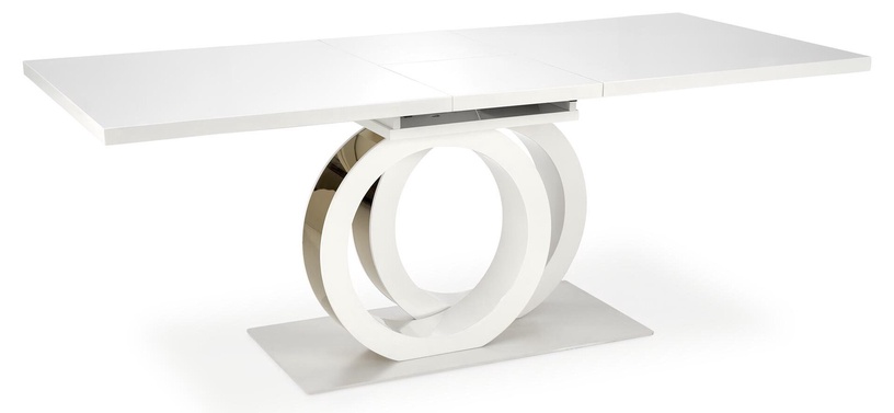 Laud pikendatav Galardo, kuldne/valge, 160 - 200 cm x 90 cm x 76 cm