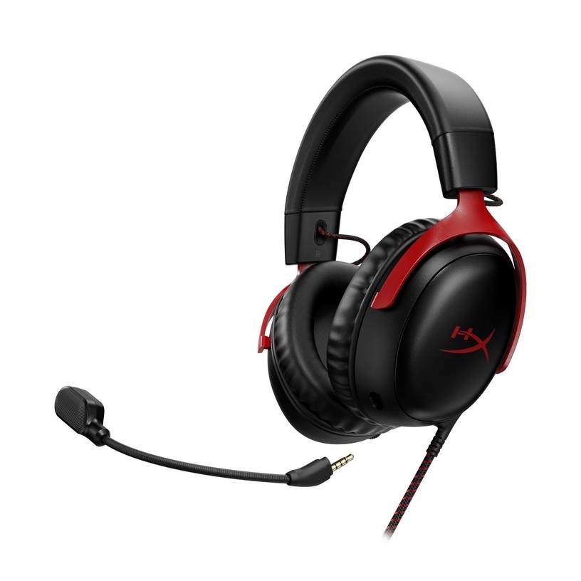 Juhtmega mänguri peakomplekt HyperX Cloud III, must/punane