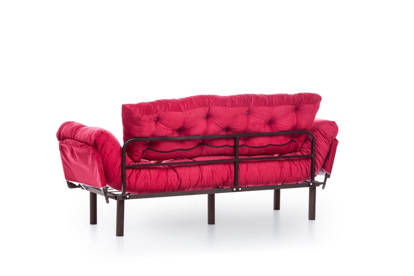 Dīvāns-gulta Hanah Home Nitta Triple, sarkana/rozā, 49 x 227 cm x 75 cm