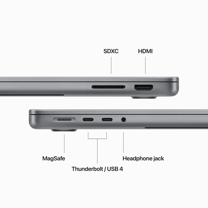 Sülearvuti Apple MacBook Pro 14, Apple M3, 8 GB, 512 GB, 14 ", hall, en/sv