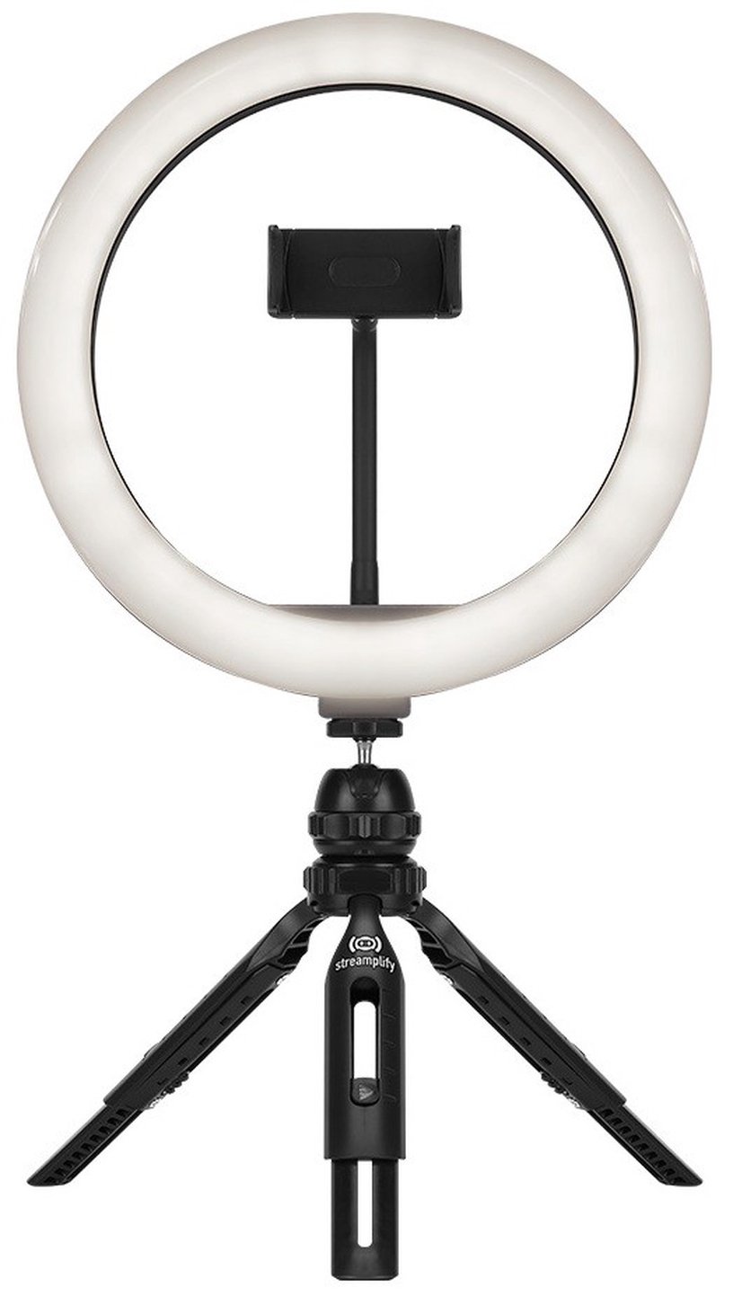Gredzenu lampa ar telefona turētāju Streamplify Ring Light 10, 26 cm