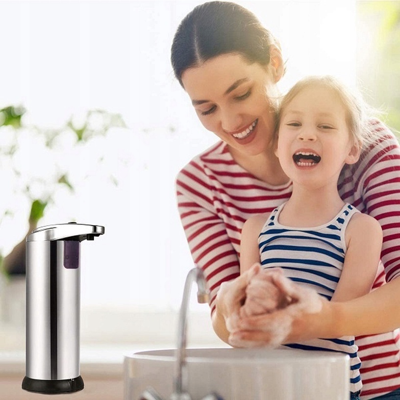 Автоматический дозатор мыла Platinet 10718593, серебристый, 0.25 л