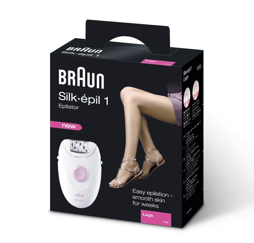 Epilaator Braun Silk Epil 1170, valge/roosa