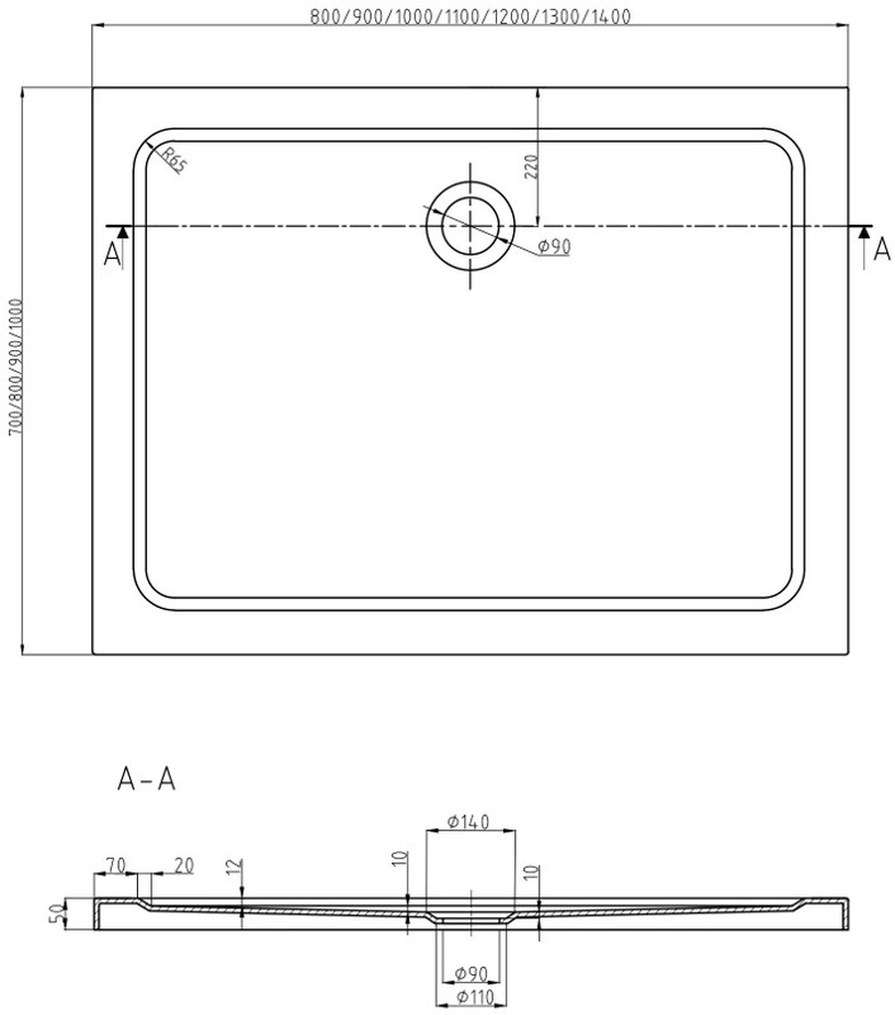 Душевая кабина Mexen Omega 825-130-070-01-40-4010, прямоугольная, 70 см x 130 см x 190 см