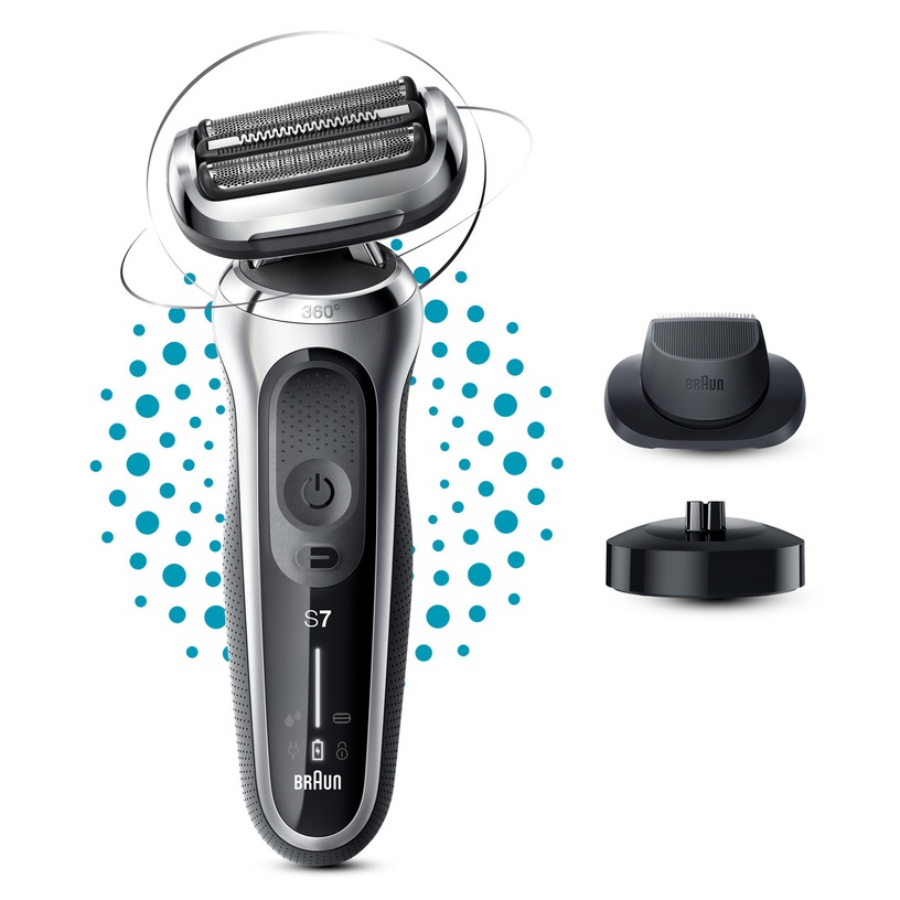 Бритва для бороды Braun Series 7 71-S4200cs, li-ion, серебристый/черный