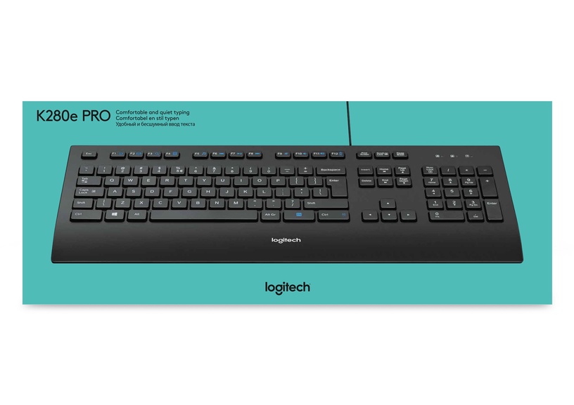 Klaviatūra Logitech K280e, EN, melna